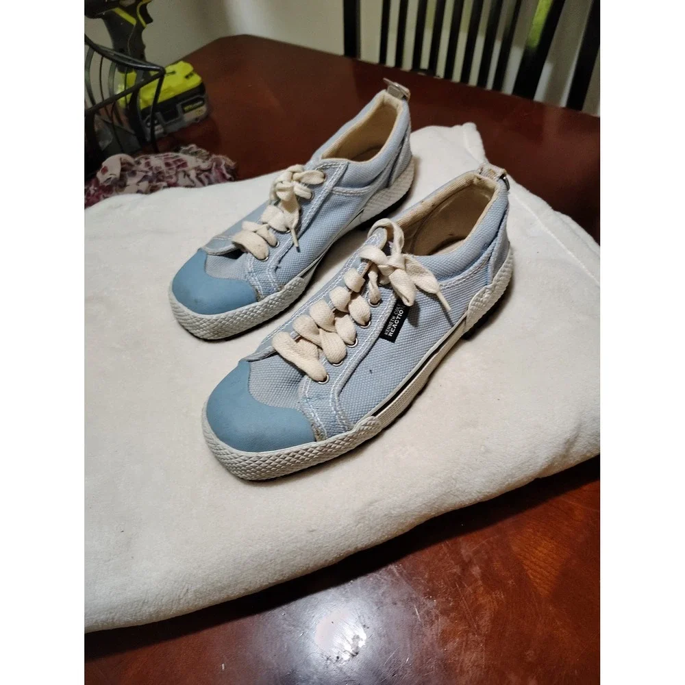Kenneth Cole Reaction Mens Blue Canvas Low Top Sneakers Size 9.5‎ PO 08590
